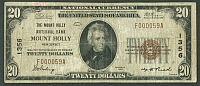 NJ, 1929T1 $20, Ch.#1356, Mt. Holly National Bank, Fine